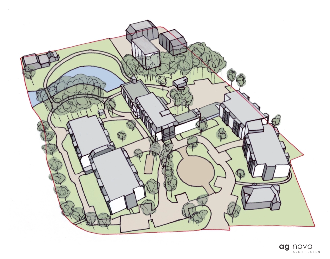 AG NOVA Architecten-Marienburg-Soest-3D situatie-def