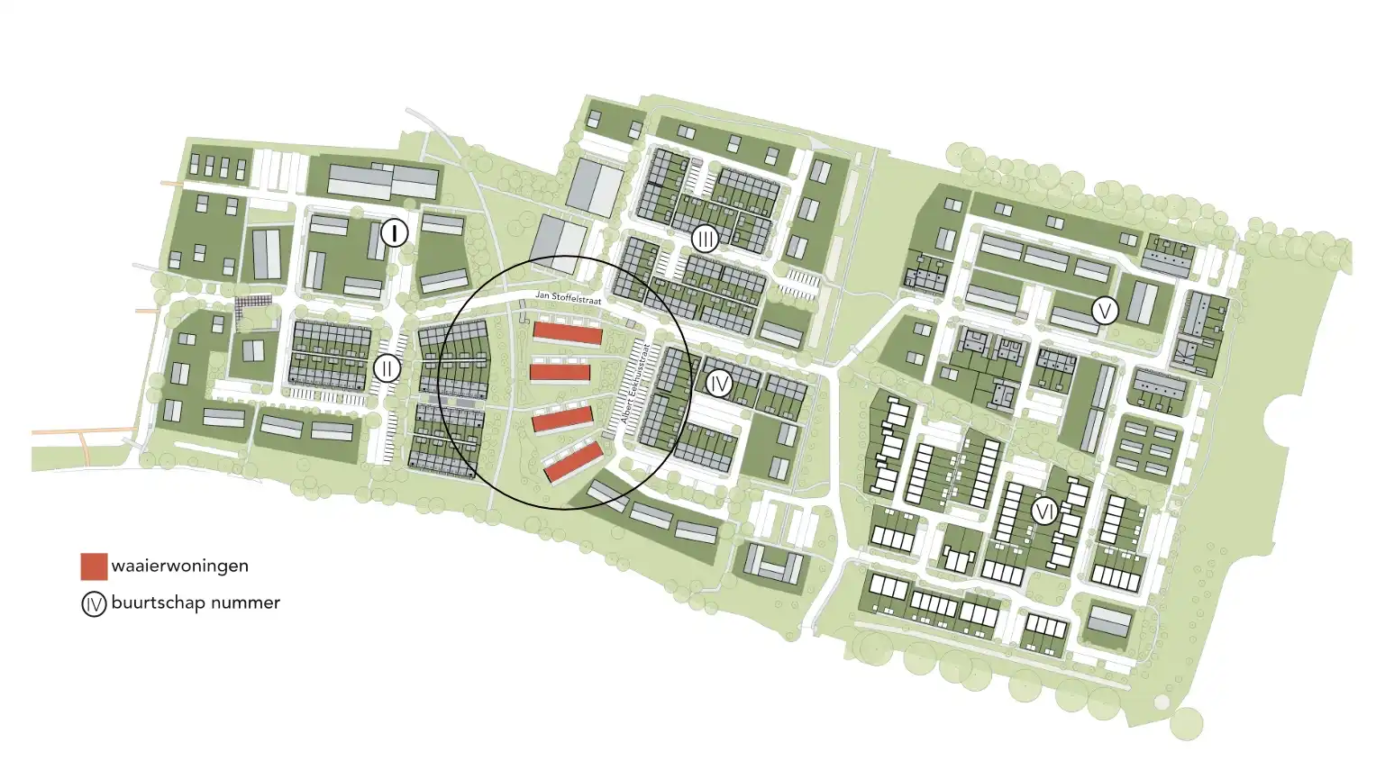 AG NOVA Architecten-waaierwoningen-situatie groot-cut